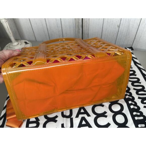 New! Marc Jacobs The Jelly Tote Bag Orange And Pink W/ Strap Tags Dustbag RARE - Picture 7 of 9